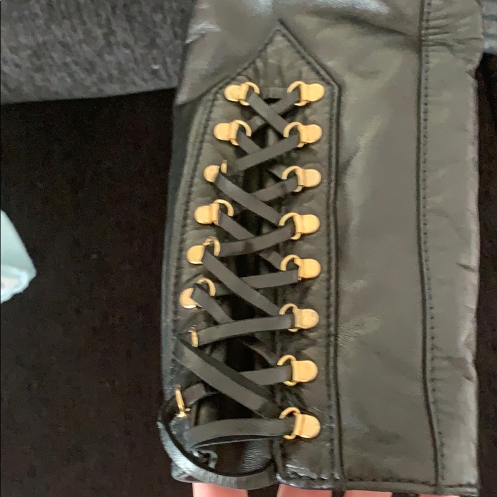 Just Cavalli lace up leather Moro jacket - Picture 5 of 8